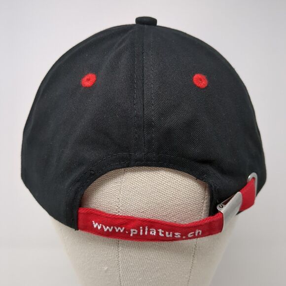 Pilatus Luzern Slideback Hat Black One Size Adjustable Embroidered Cotton - Picture 5 of 9